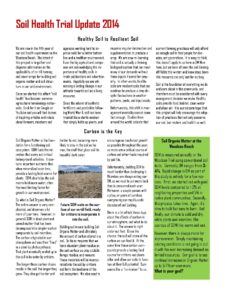 2014 Soil Health Report